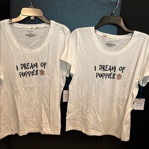 White and Black Pajama Set I Dream of Puppies